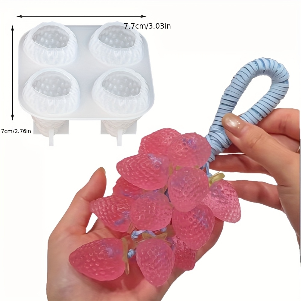 TEMU Resin Silicone Molds For Soap Making, Four-connect Candle Molds, 3d Resin Mold For Homemade Soap Crafting, Soap Making Supplies, Decorative Soap