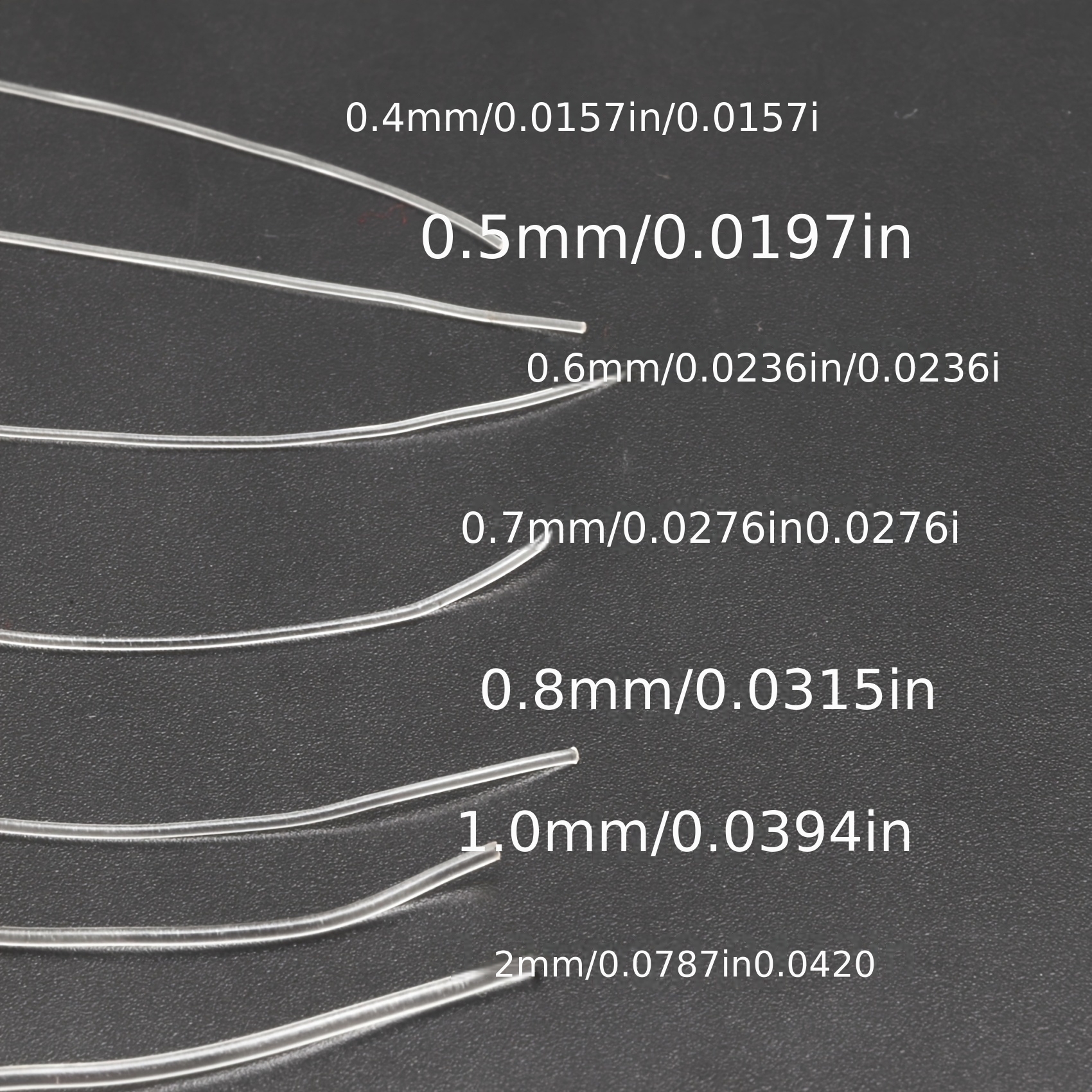 0.4-1.5MM Transparent Round Elastic Cord for Bracelet Necklace