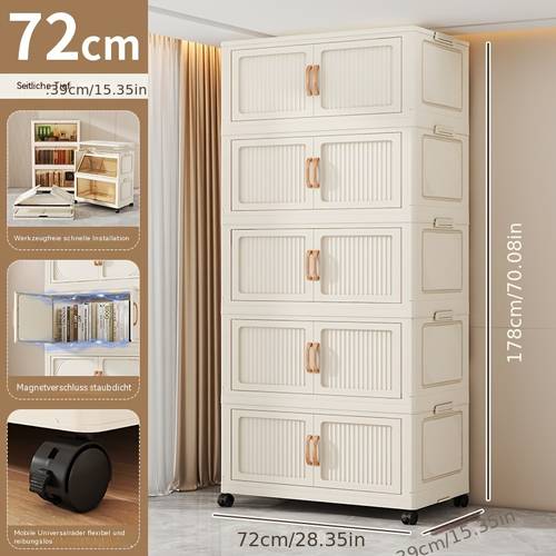 item picture lidded plastic storage bins stackable organizer boxes with wheels foldable storage cabinets with magnetic doors ideal for bedroom living room and holiday decor
