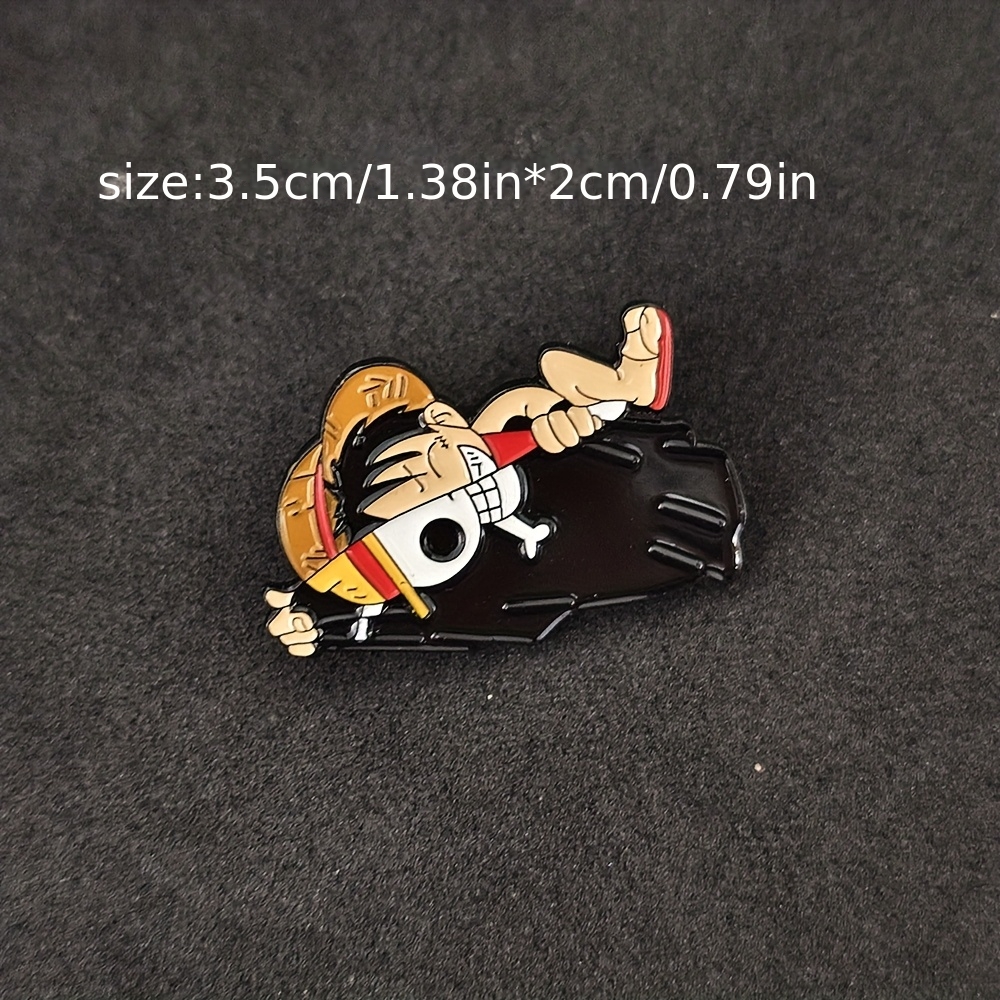horror skull enamel brooch pin straw hat - Temu
