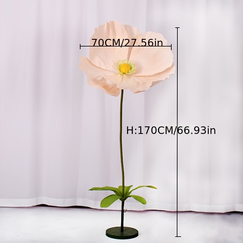 Image of Extra-large Artificial Poppy Decoration For Shopping Mall And Store Window Display, Wedding Scene Arrangement, Artificial Flowers, Paper Flowers, Paper Art Flowers