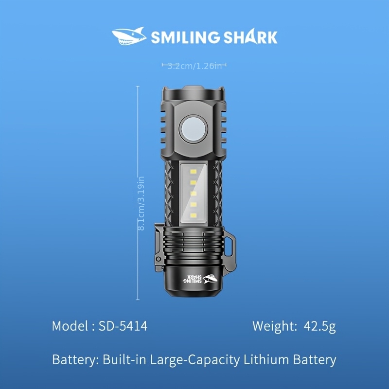 1pc   2 in 1 flashlight rechargeable led work light   cob floodlight 26800 battery light 5   torch with igniter portable for outdoor camping emergency candle sd5414 Product details 11