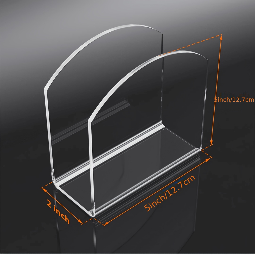 Acrylic Tissue Storage Rack, Transparent Tissue Box, Vertical Tissue Box, U-shaped Tissue Rack, Suitable For Restaurant, Store, And Outdoor Tissue Storage. Napkin Clip