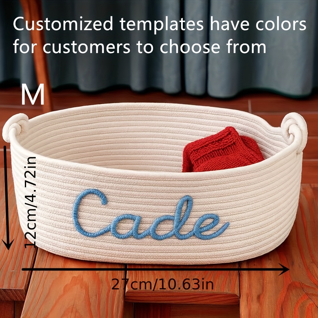 Customized 1pc, Customized Letter Storage Basket, Book Doll Storage Basket, Gift Basket, Cosmetic Storage Basket, Gift, Full Gift, Valentine's Day Gift, Christmas Gift