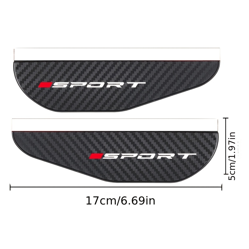 TEMU Carbon Fiber Style Universal Car Windshield Visor Waterproof Fit Most Common Models