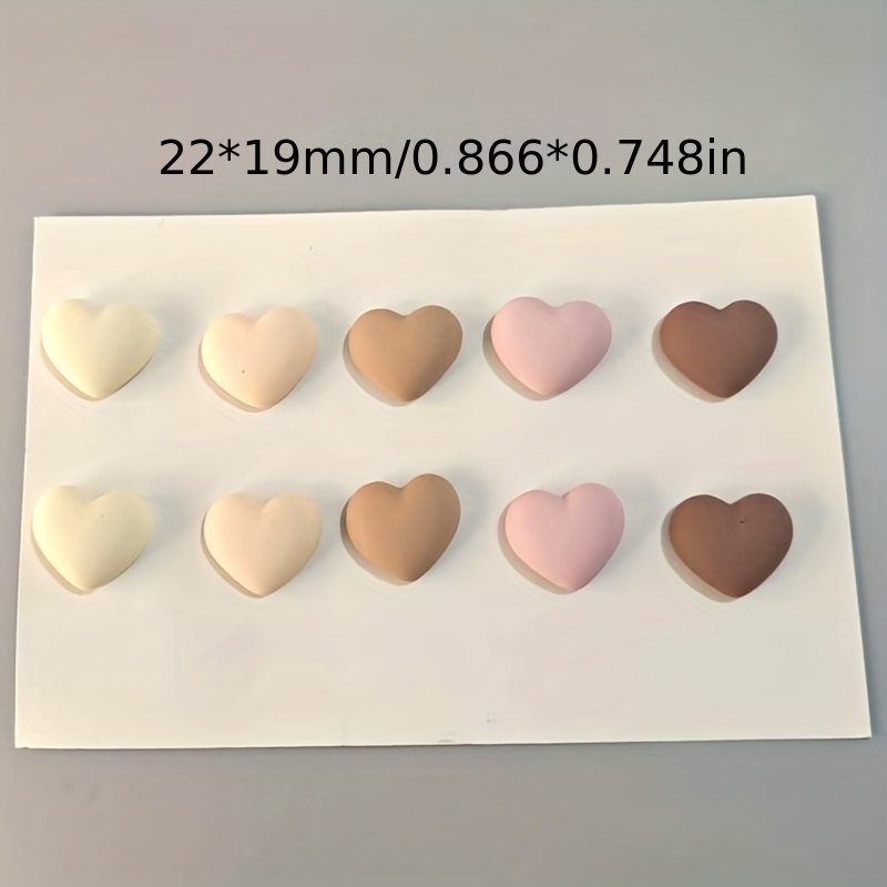 E-shop 10 Stück Premium Kühlschrankmagnete in leuchtenden Farben mit Herz - Einfache dekorative Kühlschrank- und Whiteboard-Magnete, für