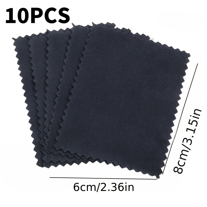 10pcs Golden & Silvery Jewelry Polishing Cloth Set for Cleaning
