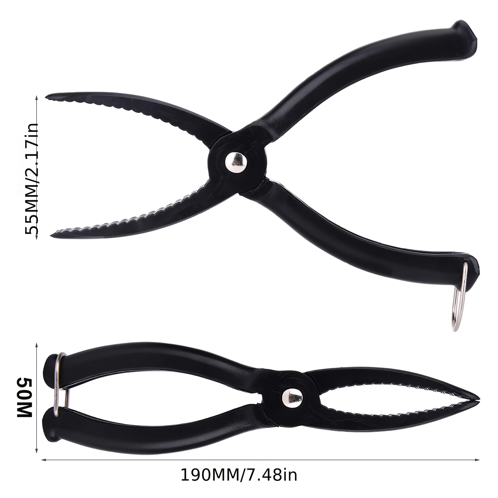 TEMU 2pcs Heavy-duty Fishing Clips With Non-slip Grip & Large Jaw Opening - Lightweight Abs Suitable For Professional/ambateur , Secure For Rods, Ideal Gift For Dad, Father's Day, (no Color )