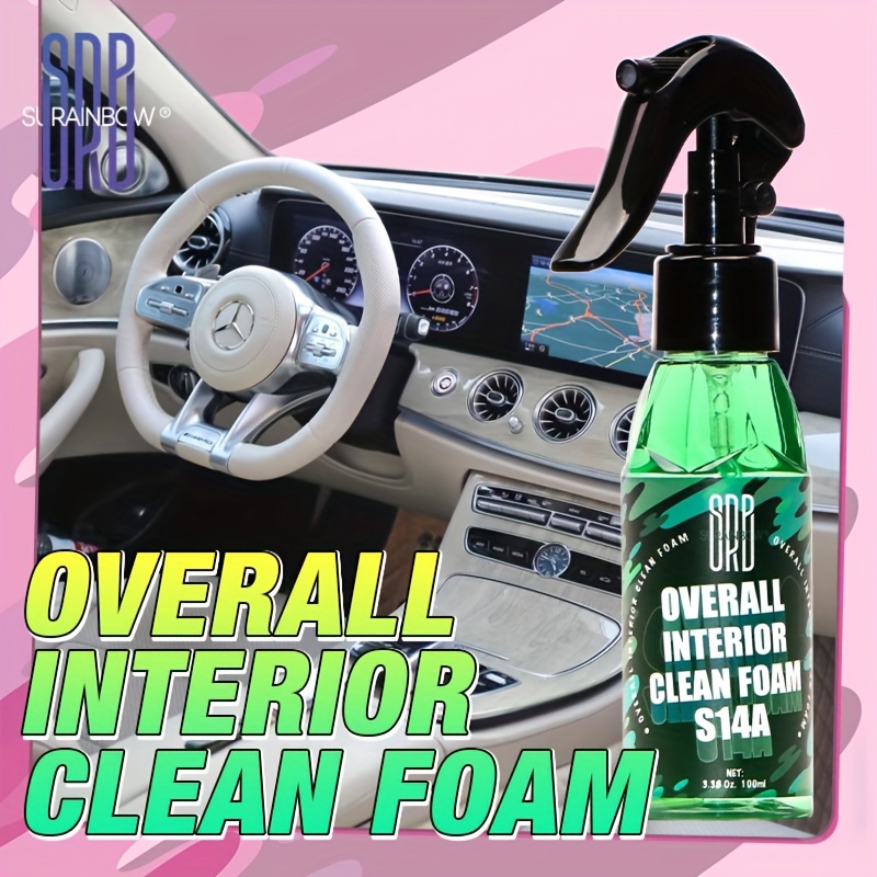 Car Inside Cleaner Wash-Free Car Detailing Interior Cleaner 300ml Interior  Car Cleaner Spray Car Cleaning