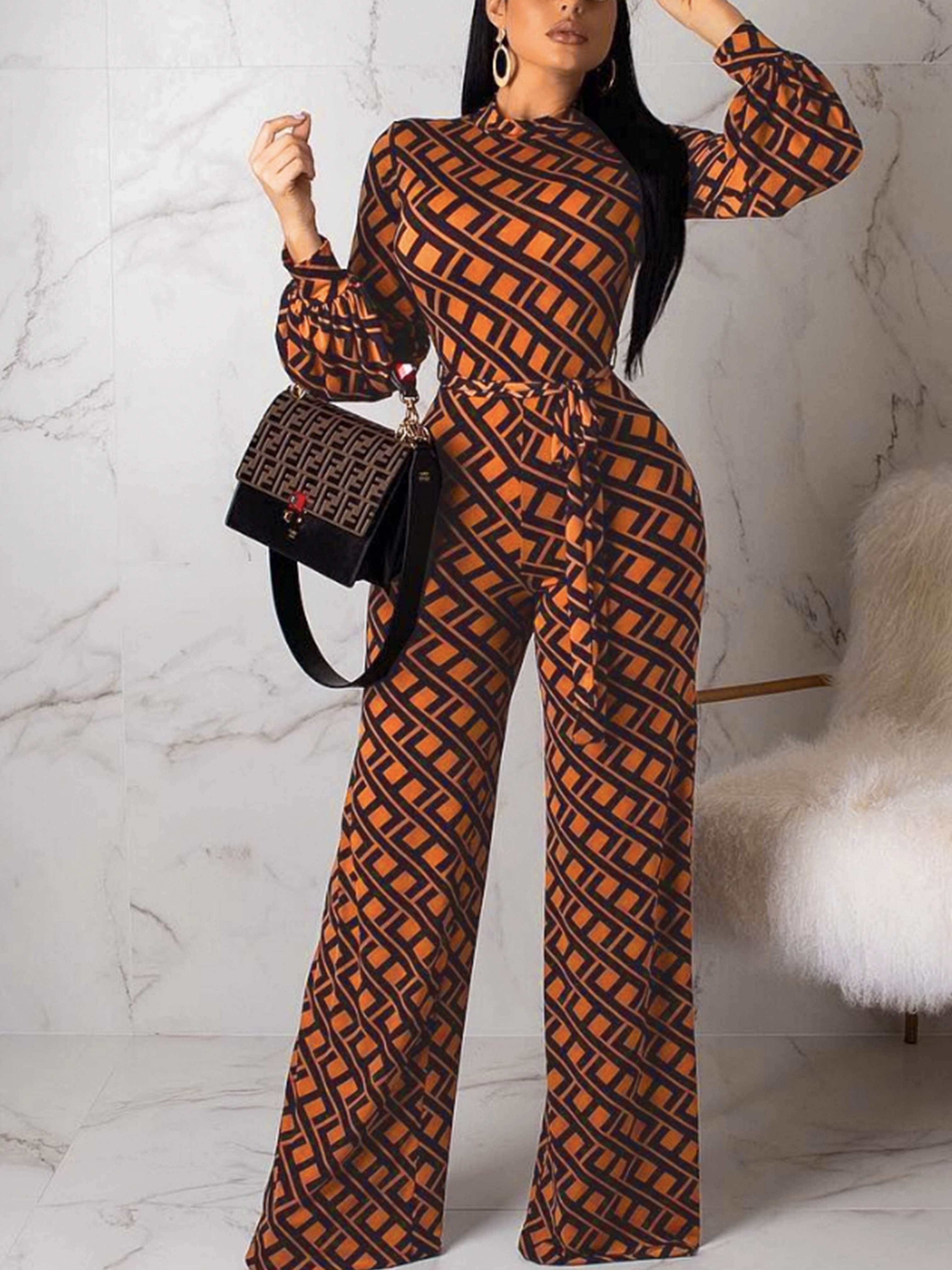 African Print Bottom Zip Jumpsuit