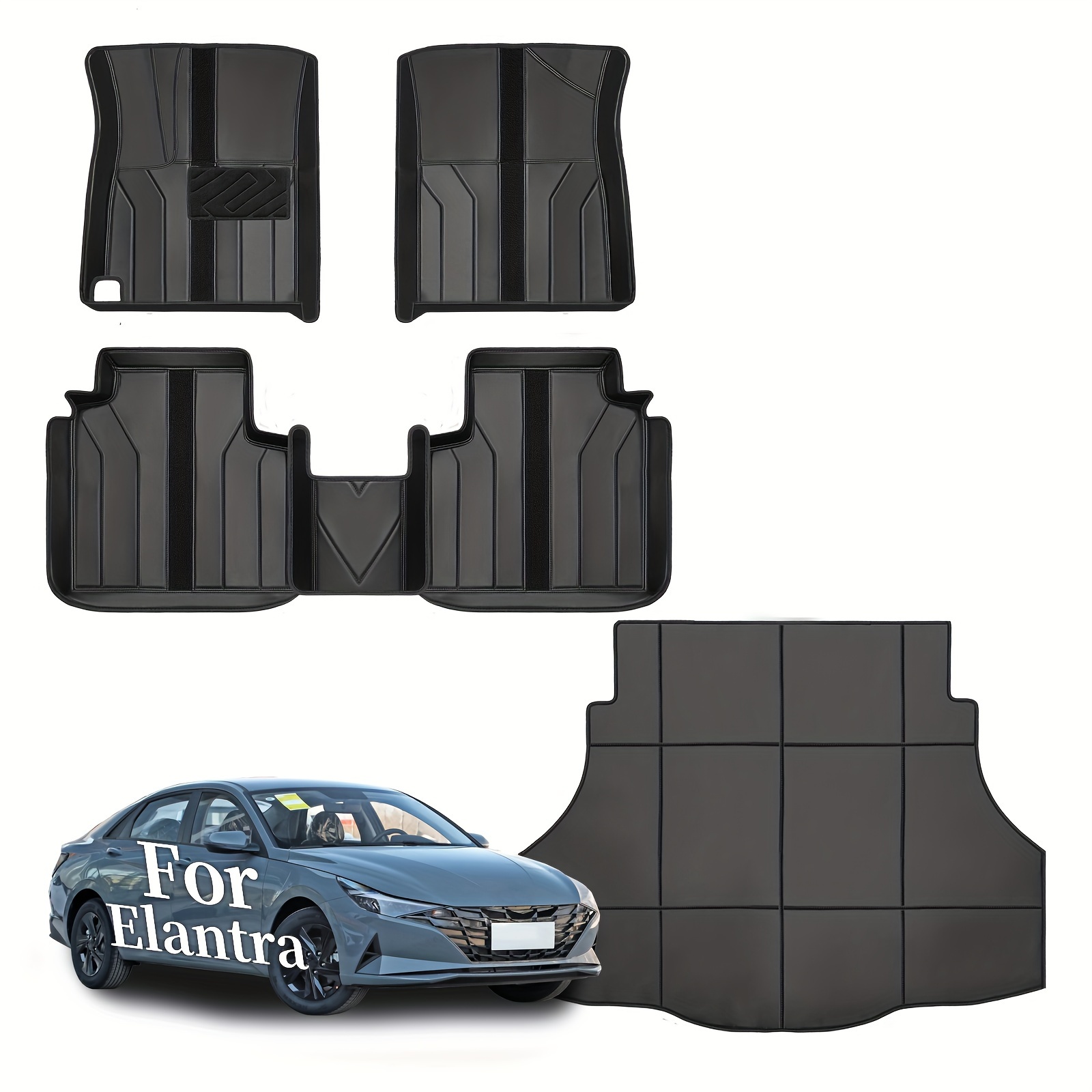 Tapis de sol intérieur de voiture en cuir de luxe, style automatique  étanche, tapis pour Hyundai palissade 2021, 2022, 2023, 2024, accessoires