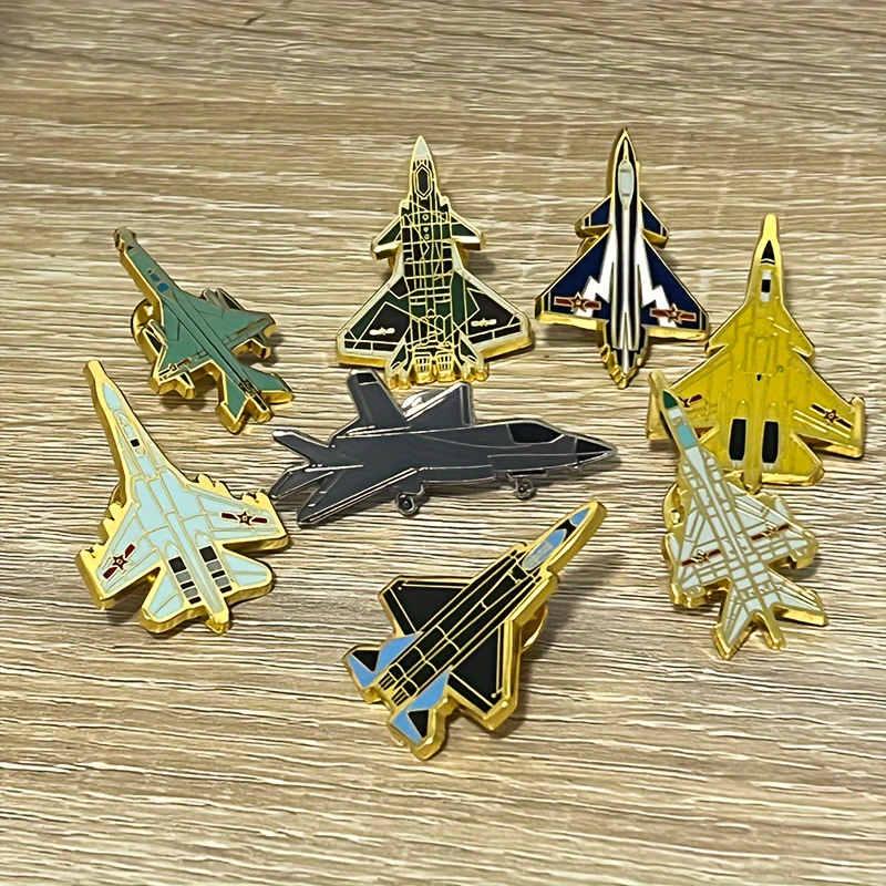 SaiDian Airplane Brooch Pin Plane Smile Small Aircraft Brooch Lapel Pins Collar Badge for Backpack Shirt Bag Accessories