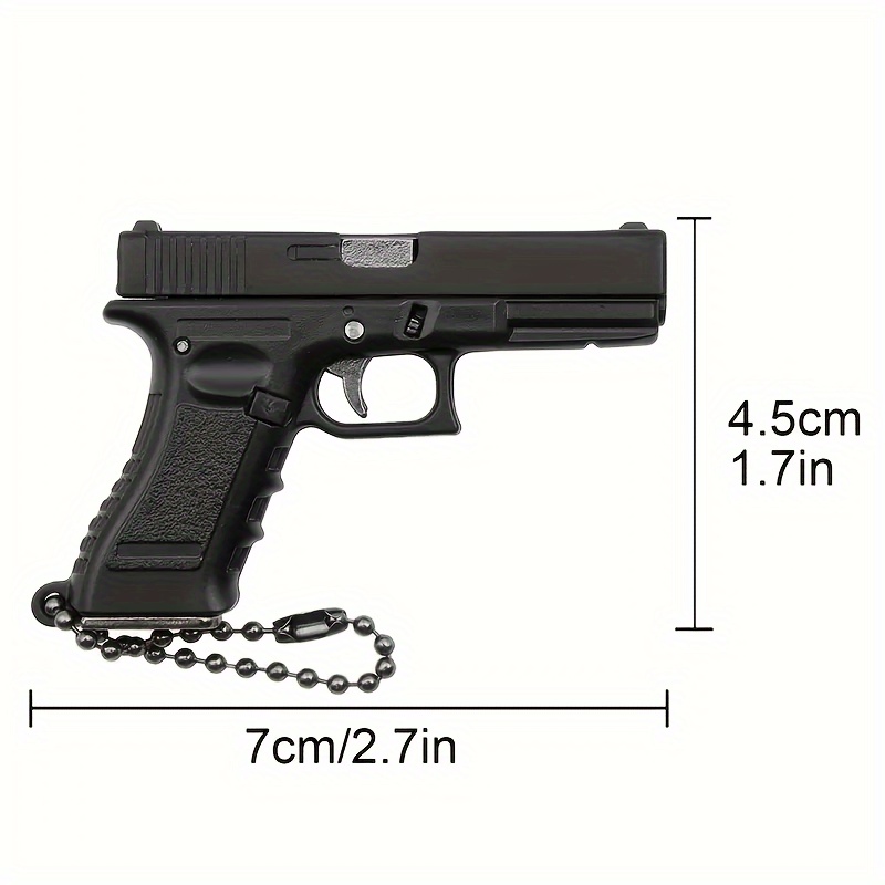 Mini Metal Water Gun Air Gun Keychain Pendant For Men - Temu