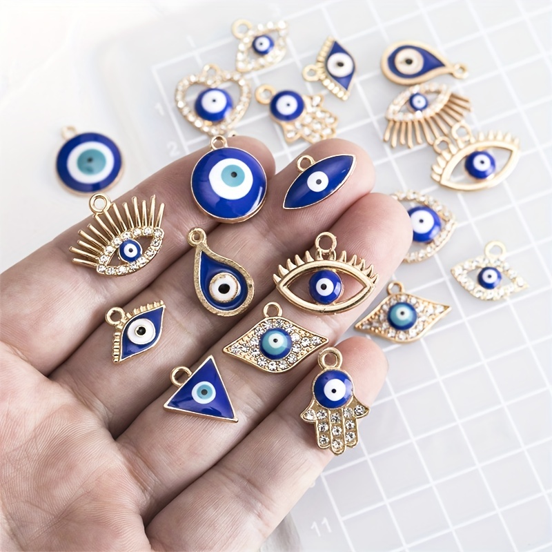 1Pc Glück Blue Eye Halskette Evil Eye Anhänger Halskette Türkische Bösen  blick für Schutz und Segen