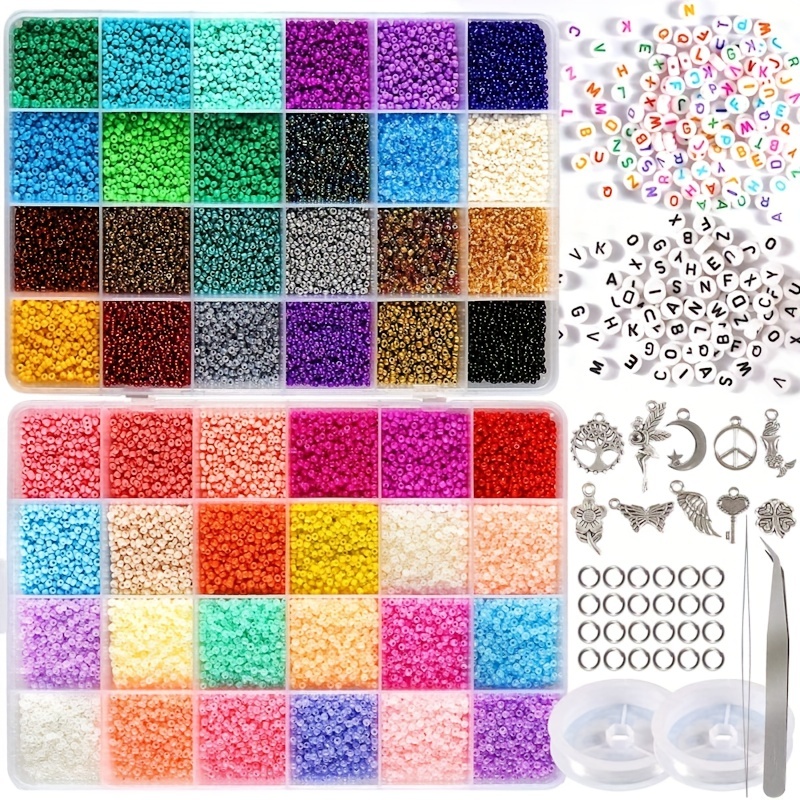  VICOVI 2250+pcs Pony Beads Kit in 18 Colors, Rainbow