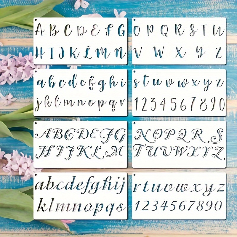 40pcs Alphabet Painting Template Art Stencils DIY Painting Stencils Custom  Stencils Alphabet Stencil Stencils Letters Scrapbooking Stencils Wood Child