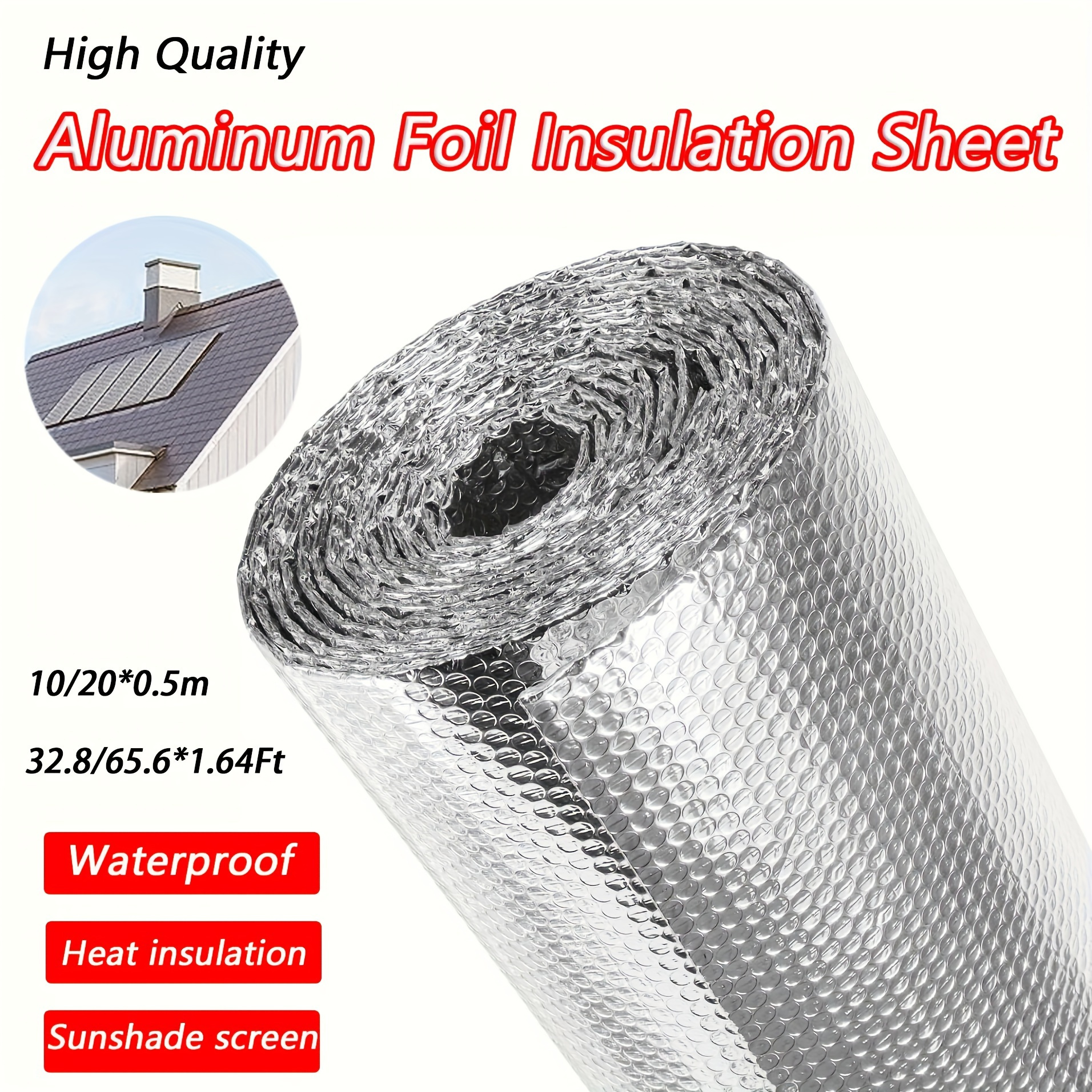 rouleau isolant thermique aluminium Rouleau Isolant Réfléchissant En  Aluminium Épais Double Face, Bouclier Thermique Imperméable De 10 M De  Long