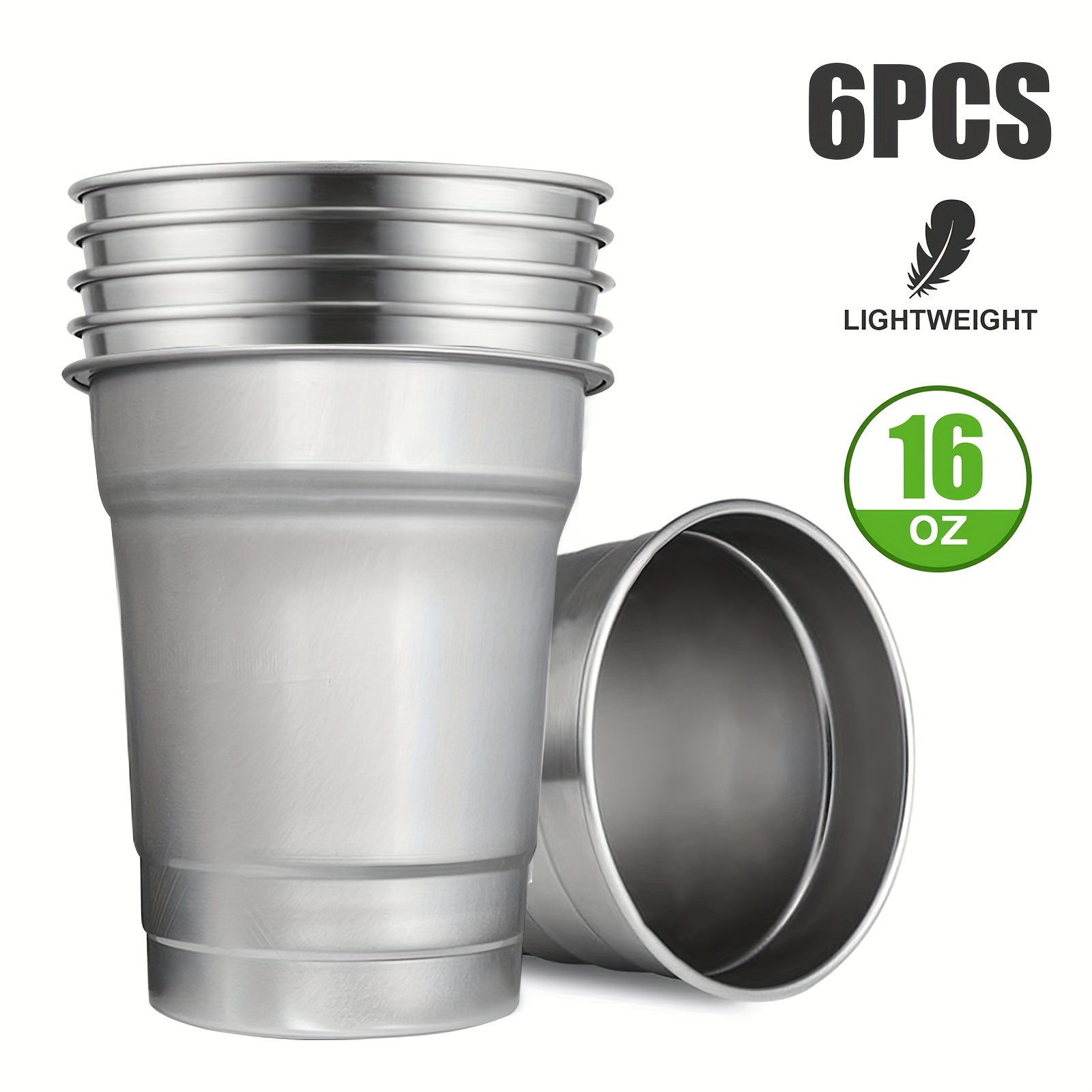 BALL Aluminum 12 Cups - 16 oz. Cold-Drink Cups with the BALL name & logo