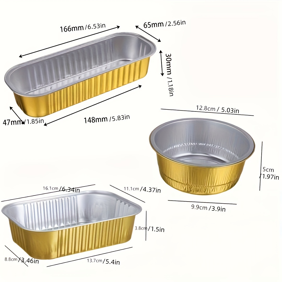 Foil Pans, Suit For Air Fryers, Square Aluminum Pans, Disposable Baking Pans  For Roasting, Food Containers For Cooking, Baking Cakes, Heating, Prepping  Food - Temu