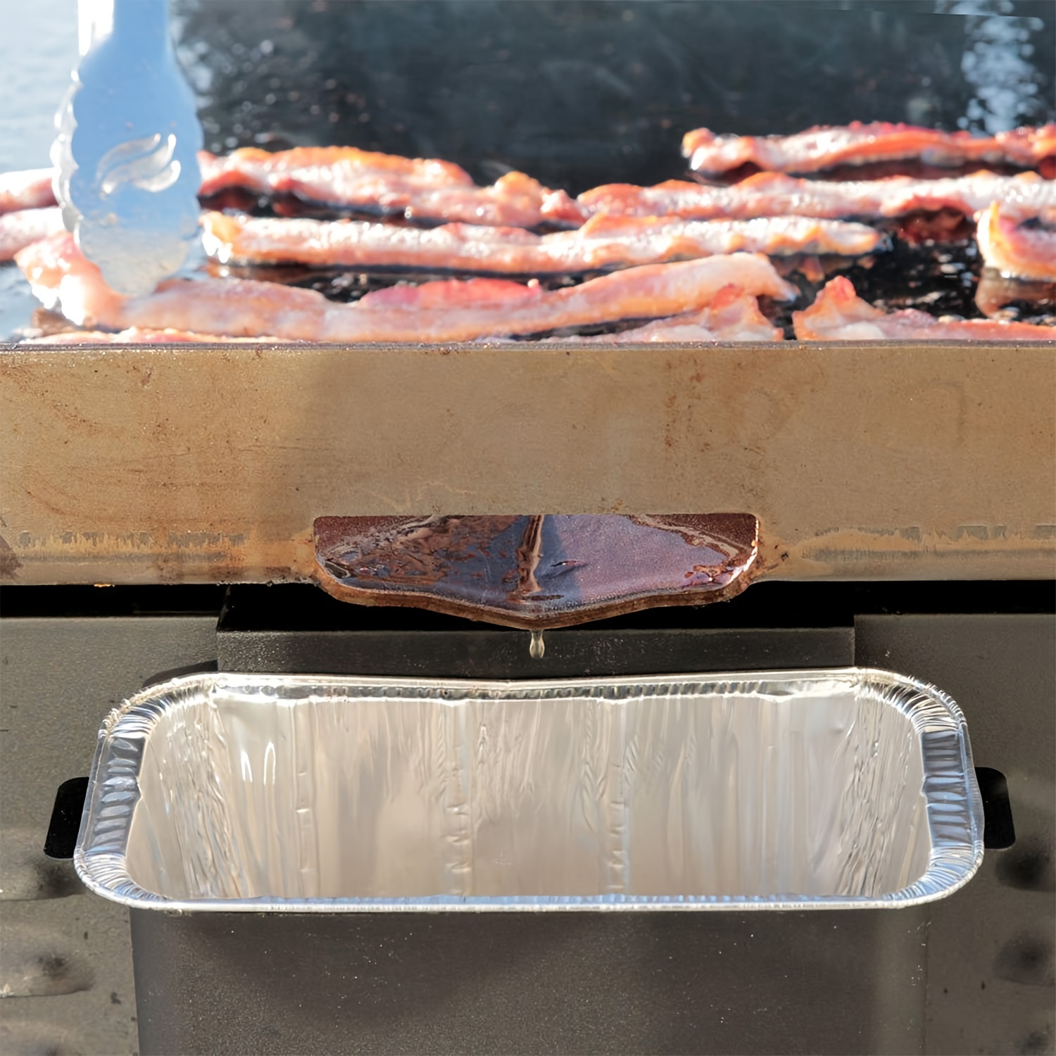 Aluminum Foil Grill Drip Pans -Bulk Pack of Durable Grill Trays Disposable BBQ Grease Pans Compatible with Made Also Great for Baking, Roasting 