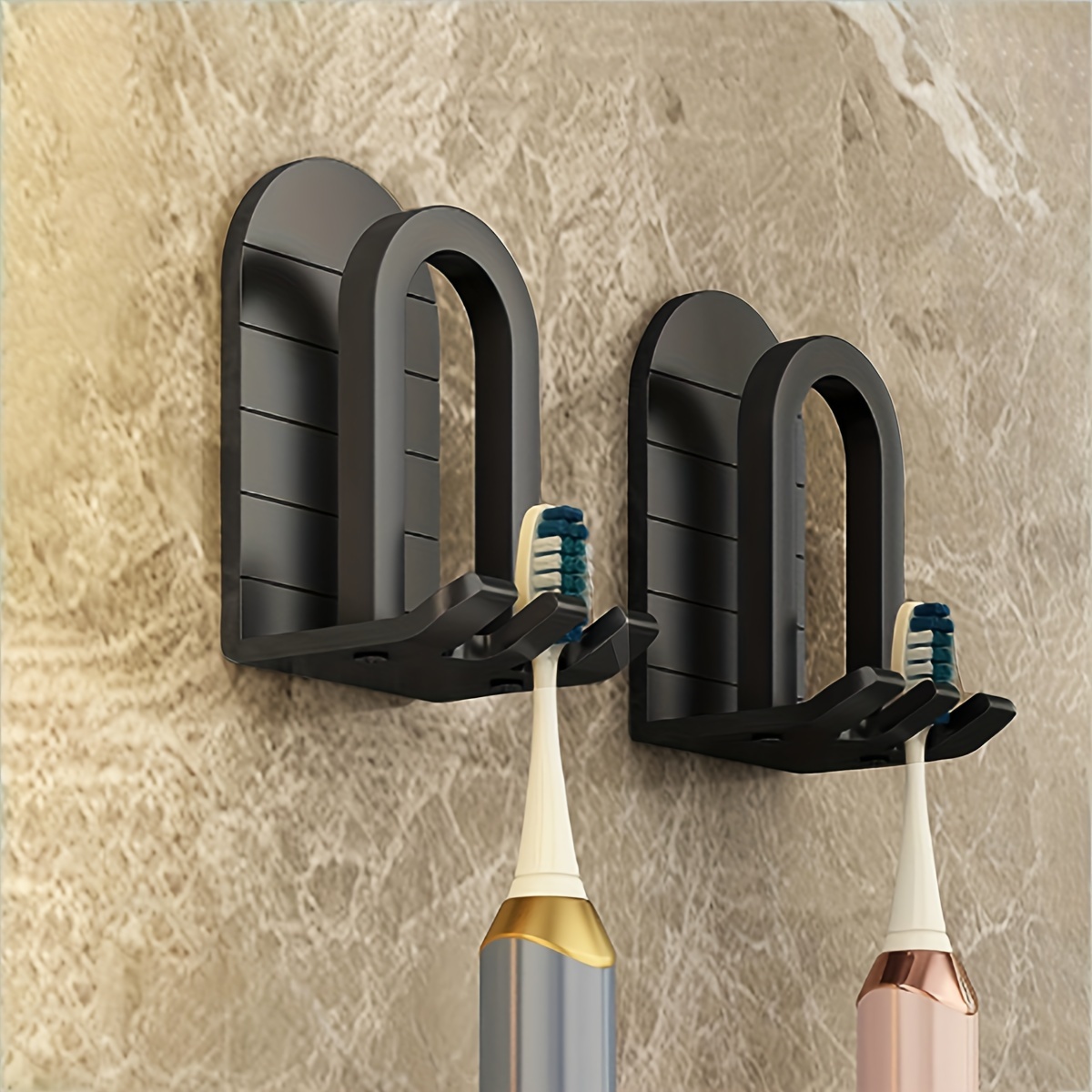 1pc Easy-to-Install Wall Mounted Toothbrush Holder with Punch-Free Design -  Keep Your Toothbrush and Toothpaste Organized and Accessible in Your Bathr