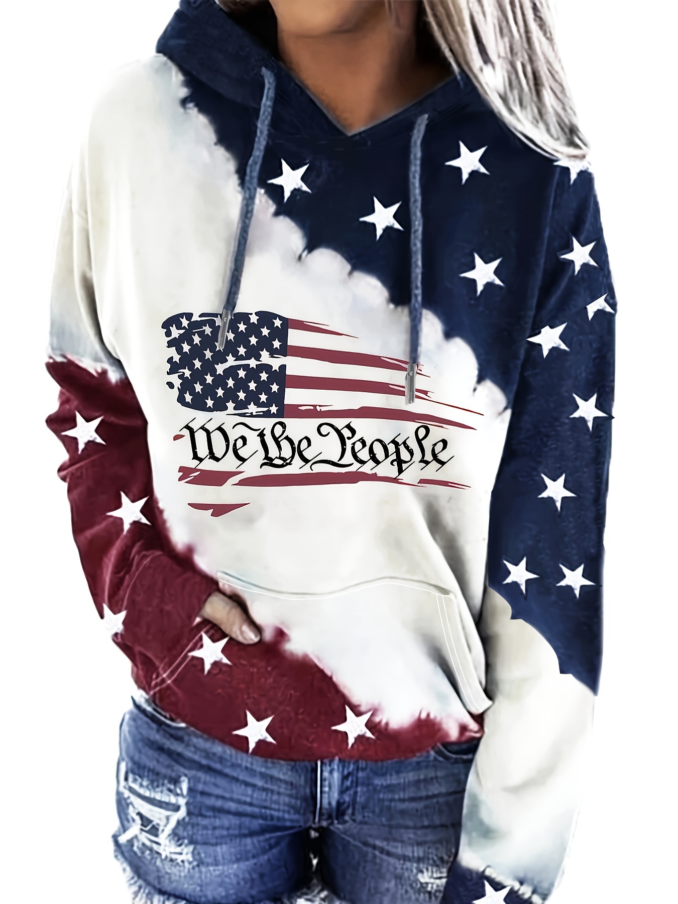 Men's Tracksuit With Us Flag Print Hooded Sweatshirt - Temu