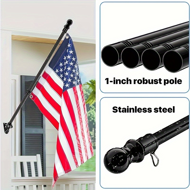 6ft Home Flag Pole Kit w/ 360° Swivel  The Goodest Flag Pole Ever –  Flags For Good