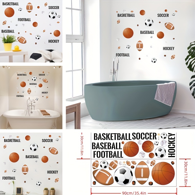 Calcomanía de vinilo para pared, decoración del hogar, pegatina de béisbol,  jugador deportivo, niño, adolescente, dormitorio, habitación, extraíble