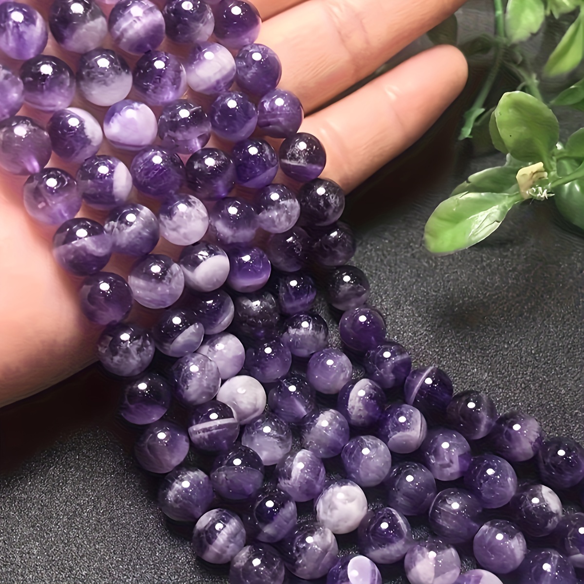 High Quality Natural Amethyst Crystal Cylindrical Stone Beads