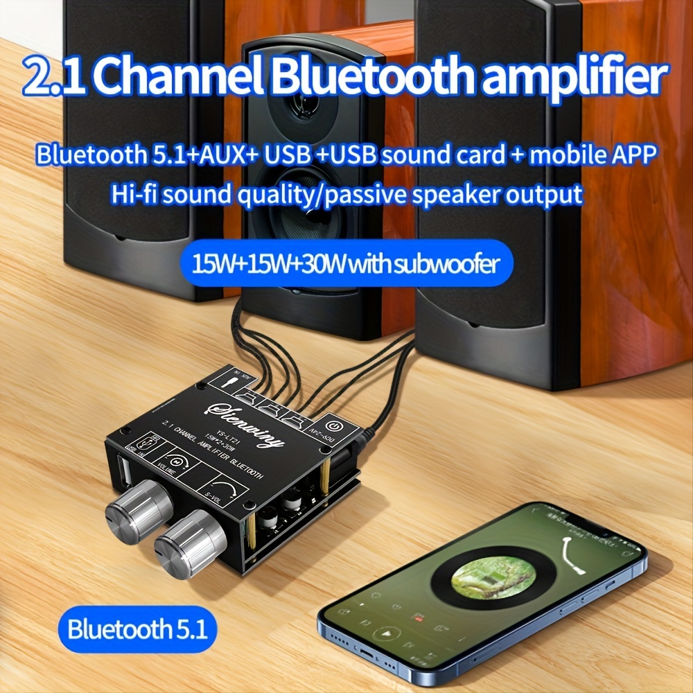 Nobsound Amplificador Bluetooth HiFi de 5.1 canales estéreo amplificador de  potencia para cine en casa amplificador de subwoofer : :  Electrónicos