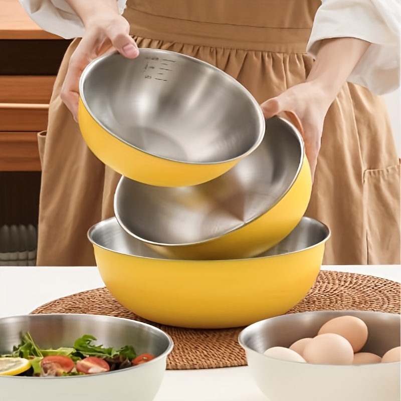 Large Salad Bowls Mixing Bowl Super Stackable Round Fine - Temu