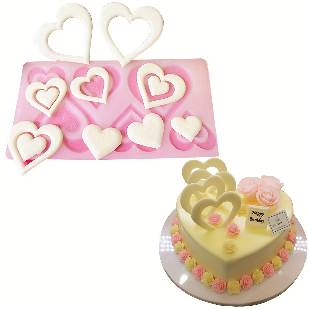 8-Cavity Geometric Heart Shaped Cake and Candy Mold - Yummy Gummy