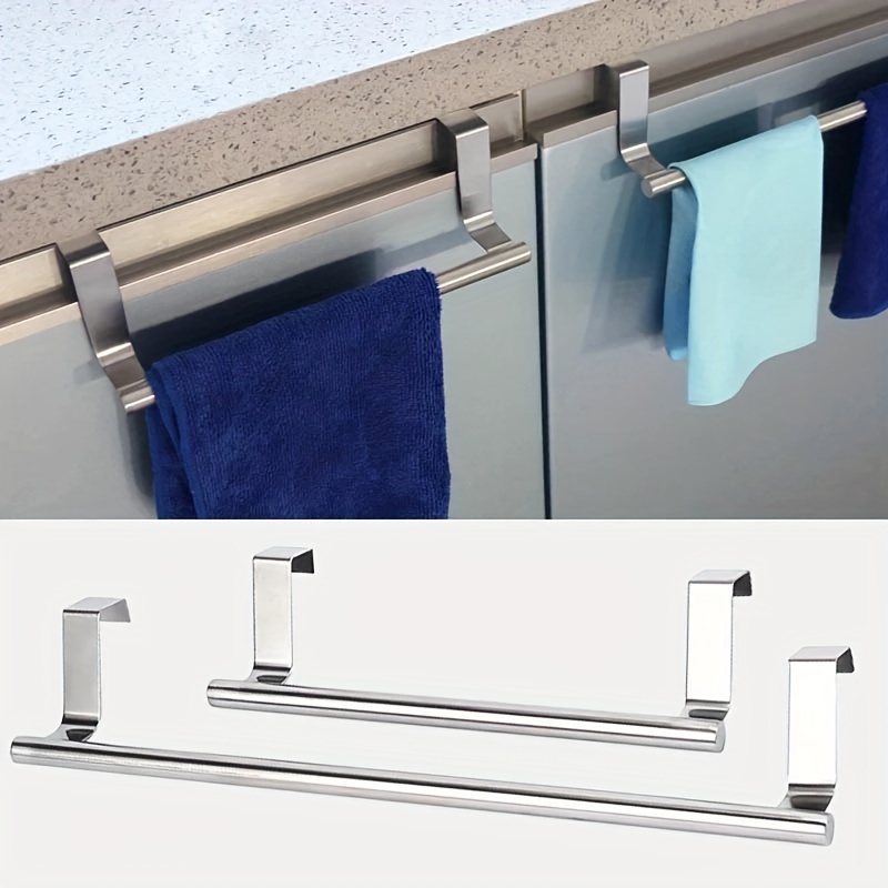 Stylish Kitchen Cabinet Door Towel Rack Over Bar Stand Wash - Temu