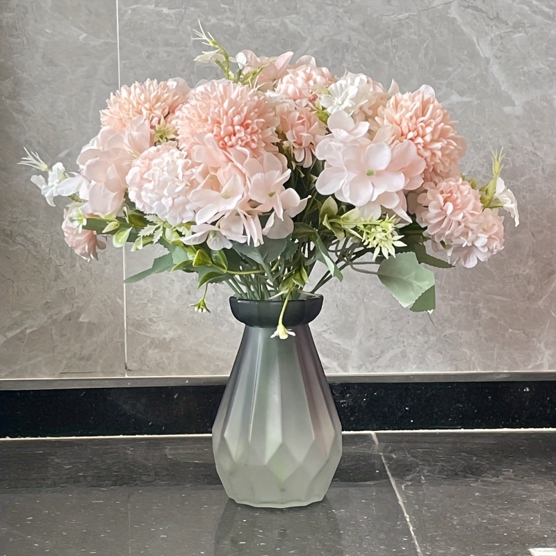 Artificial Flowers Bouquet Fake Peony Hydrangea Wildflowers - Temu