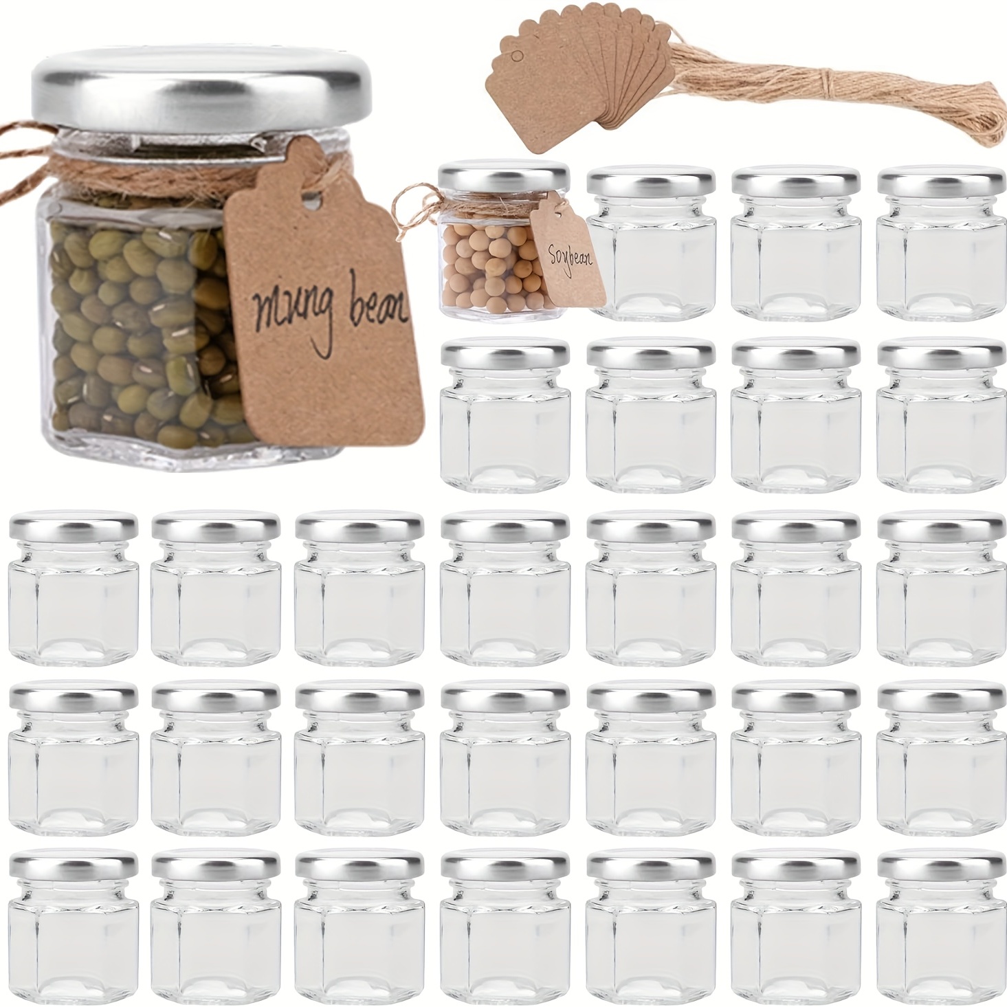 16oz - 8pcs Mason Jars with Lids and Seal Bands Glass Canning DIY Jars for  Pickling, Jam, Jelly, Honey, Salad, Desert, Shower Wedding Favors
