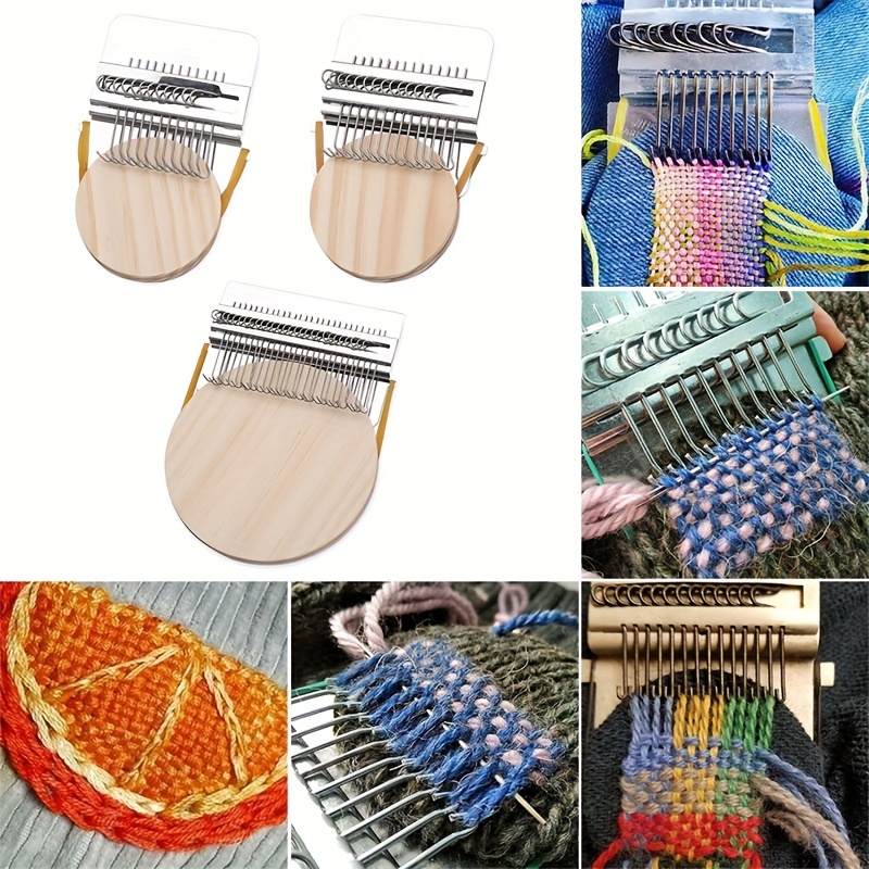 Stainless Steel Weaving Beading Loom Kits Wood Handle Knitting Machine  Handmade Knitting Tools for DIY Jewelry