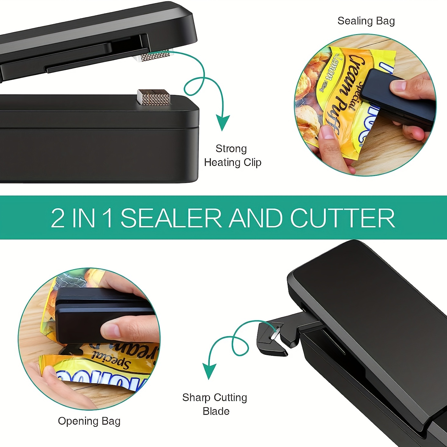 Effortlessly Seal And Cut Packages With This Handheld - Temu