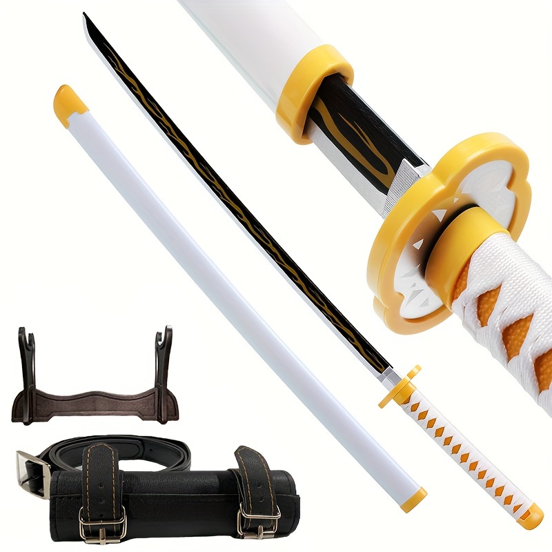 Roronoa Zoro-espada modelo de juguete, Katana samurái de simulación,  cuchillo de bambú, Arma de madera, accesorio de decoración de escritorio,  104CM, 1:1