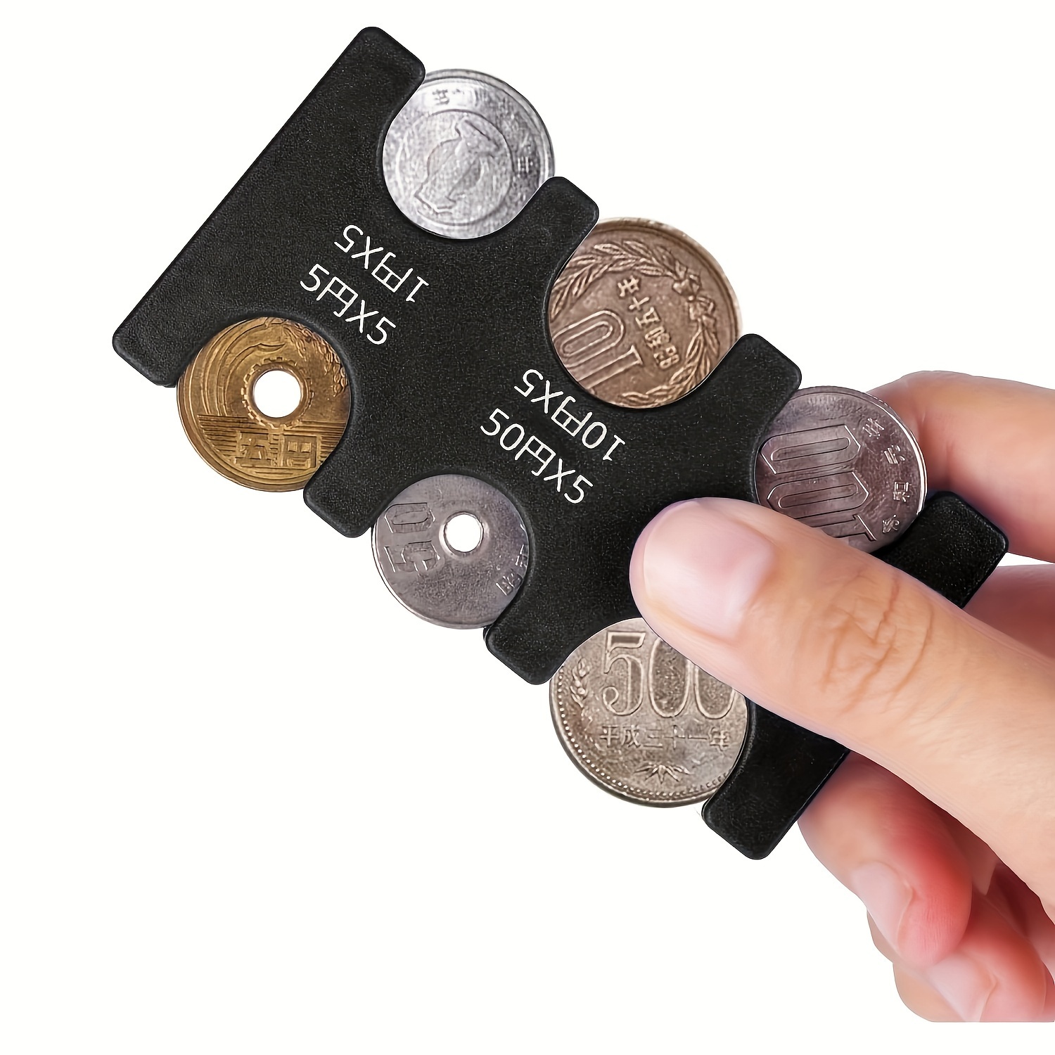 TeamSky Portamonedas Compacto con clasificador de 8 Monedas