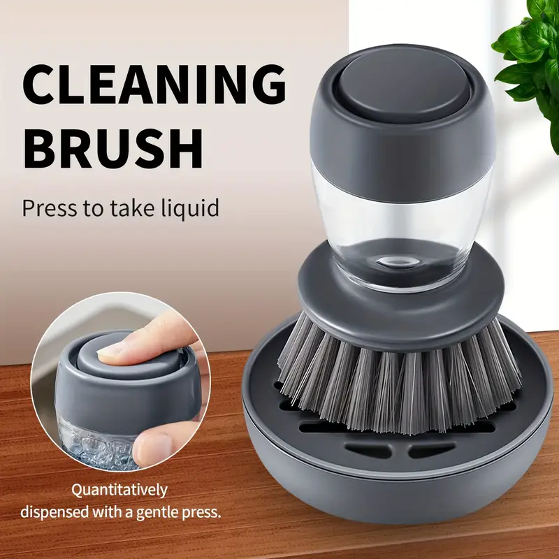 Pot Brush With Soap Dispenser And Drip Tray, Multi-functional Kitchen  Cleaning Brush, Dishwashing Brush, Durable Kitchen Scrub Brush, Pans And  Pots Brush, Kitchen Sink Countertop Scrub Brush, Cleaning Supplies,  Cleaning Tool, Ready