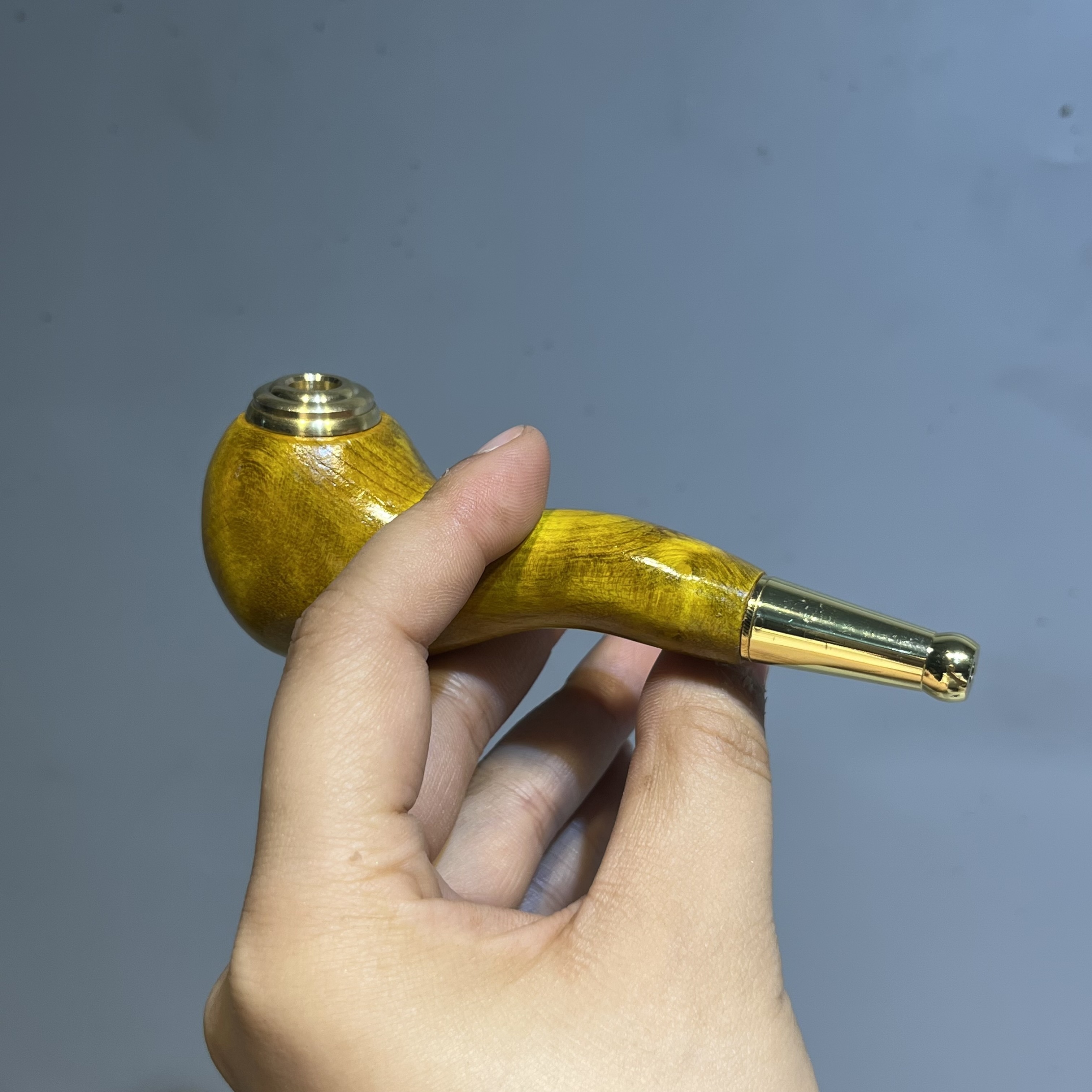Solid Wood Handmade Pipe Brass Pipe Pot Convenient Dual use - Temu