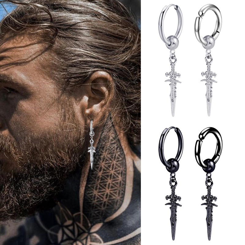 Punk Earrings Men - Temu