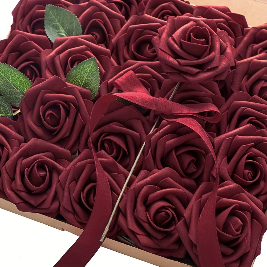 10yards Burgundy Ribbon Fresh Flower Bouquet Wrapping Gift - Temu