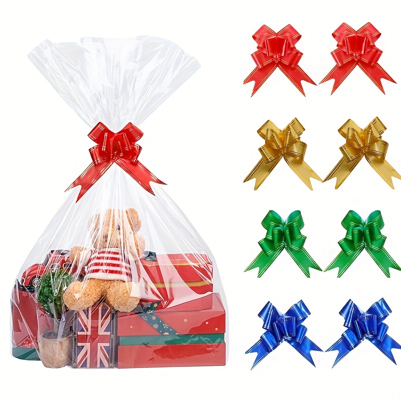 Simple Craft Paquete de 200 bolsas de celofán para dulces, bolsas de  plástico grueso de 5 x 11 pulgadas con lazos para bolsas de golosinas,  bolsas de