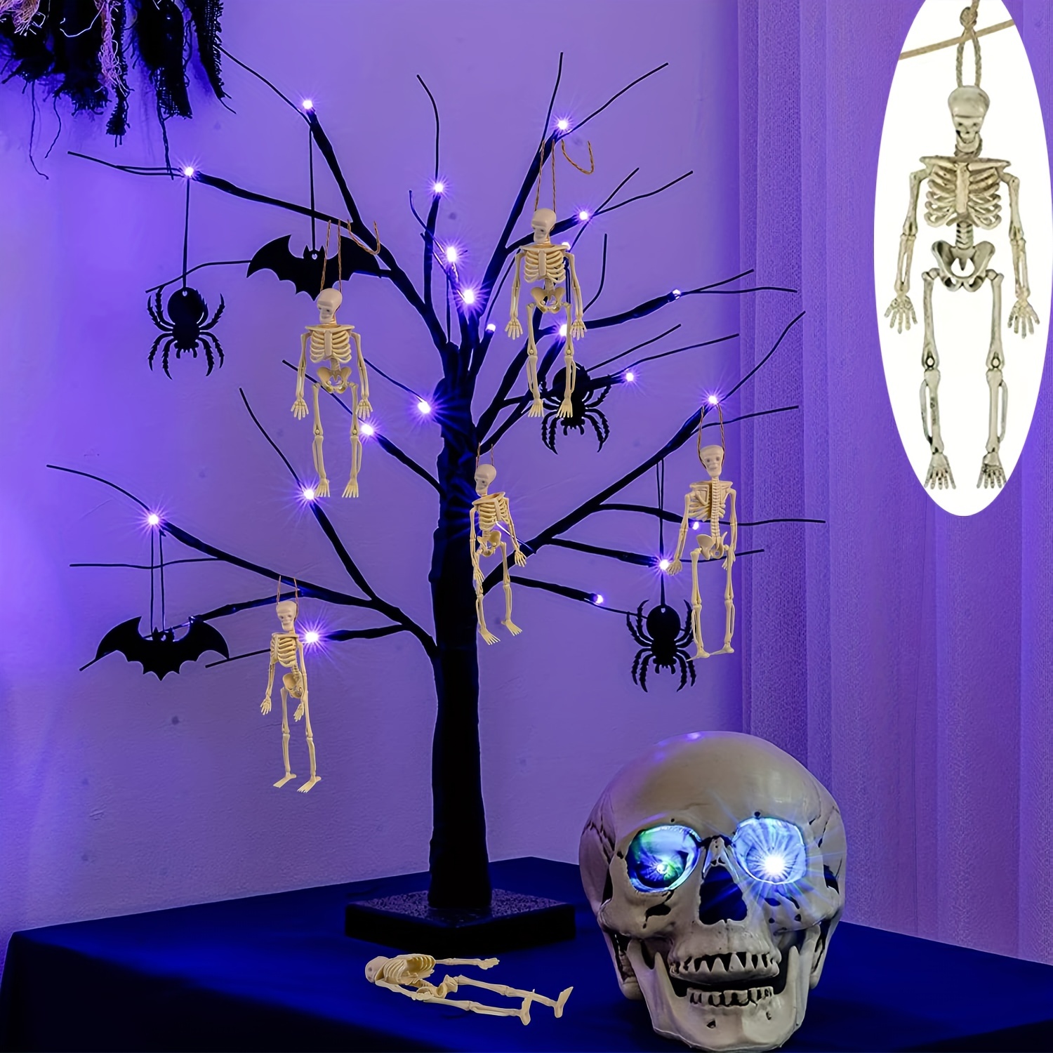 Mini calaveras decorativas para jardín, maceta con relleno de esqueleto,  cabezas de Calavera, 20 piezas, adorno de esqueleto realista para  decoración de fiesta - AliExpress