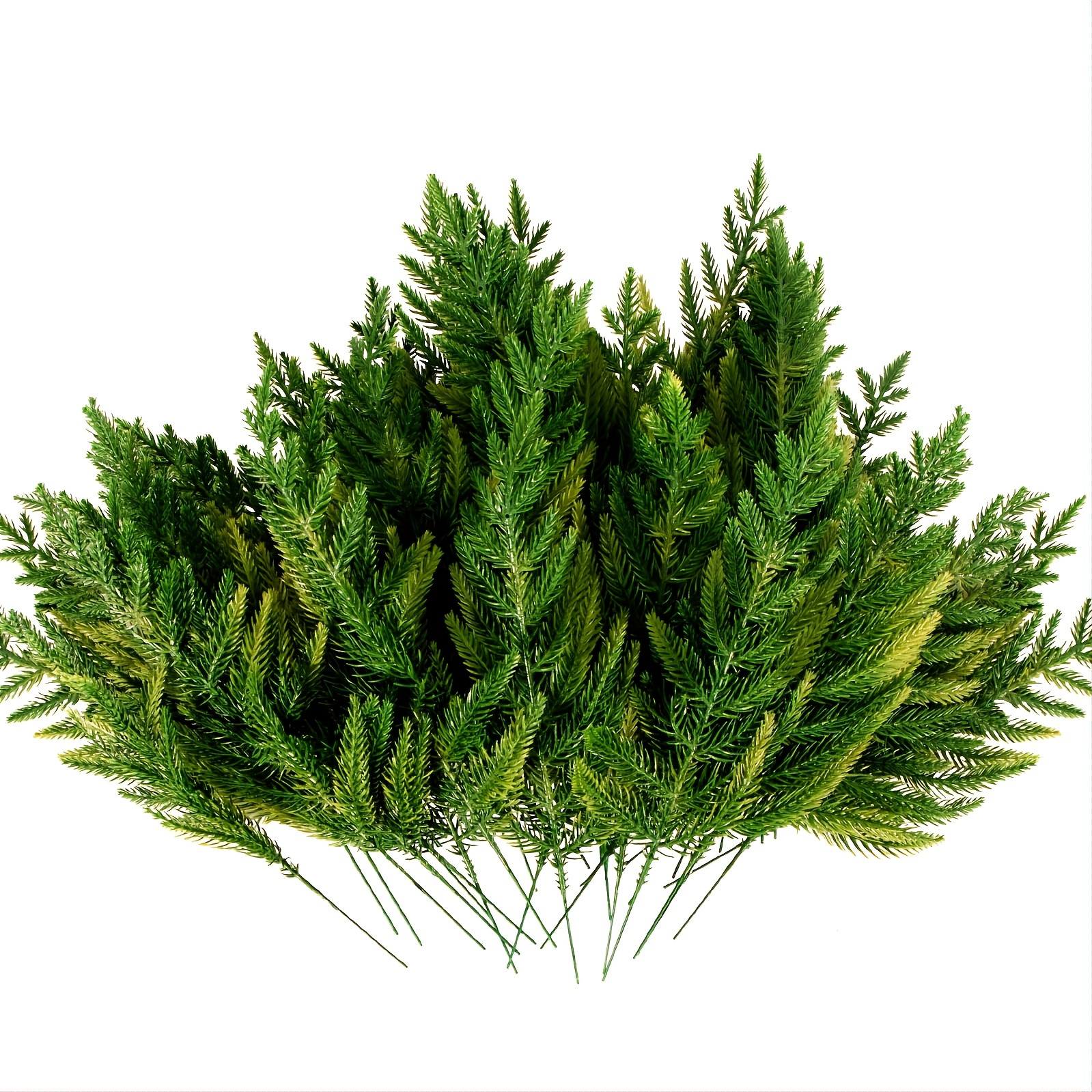 20PCS Christmas Artificial Pine Greenery Floral Picks, Evergreen Faux Fir  Branch Xmas Greenery Pines Twig Stems For Holiday Arrangement Wreath Garland