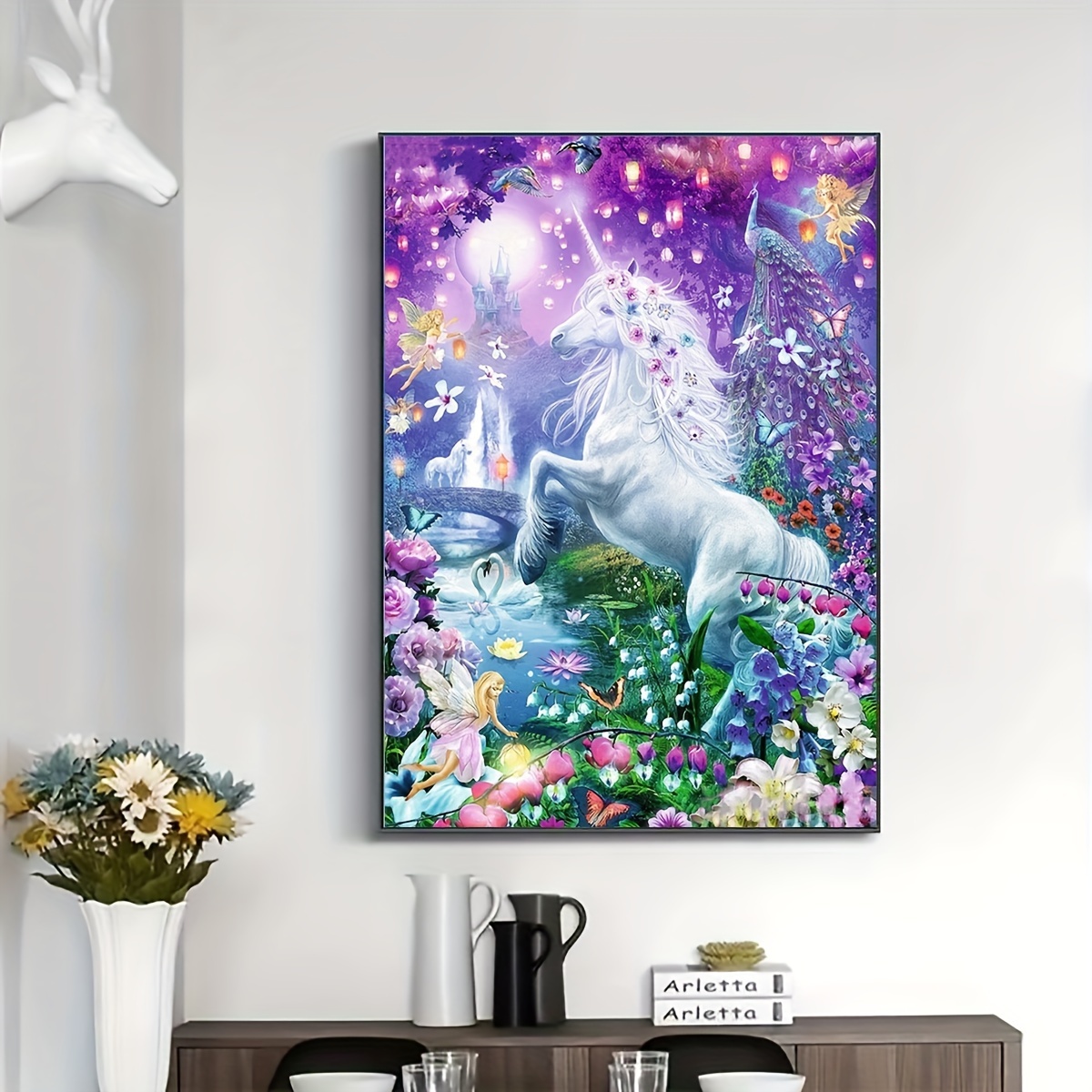 Pintura de Diamante - Unicornio (Cuadro 21x25)