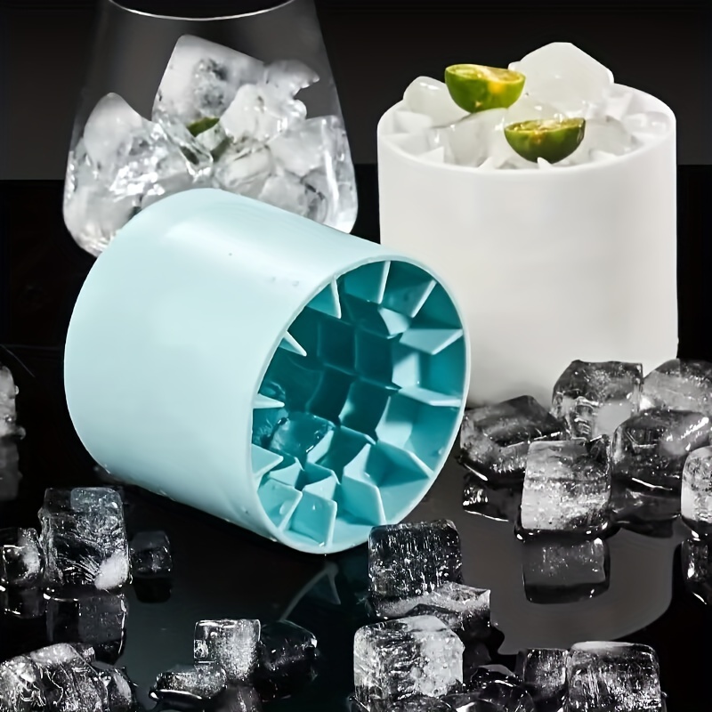 1 Set Round Ice Cube Tray Set With Lid & Bin Ice Ball Maker Mold For  Freezer With Container, Mini Circle Ice Cube Tray, 3 Trays 1 Ice Bucket,1  Tong&1