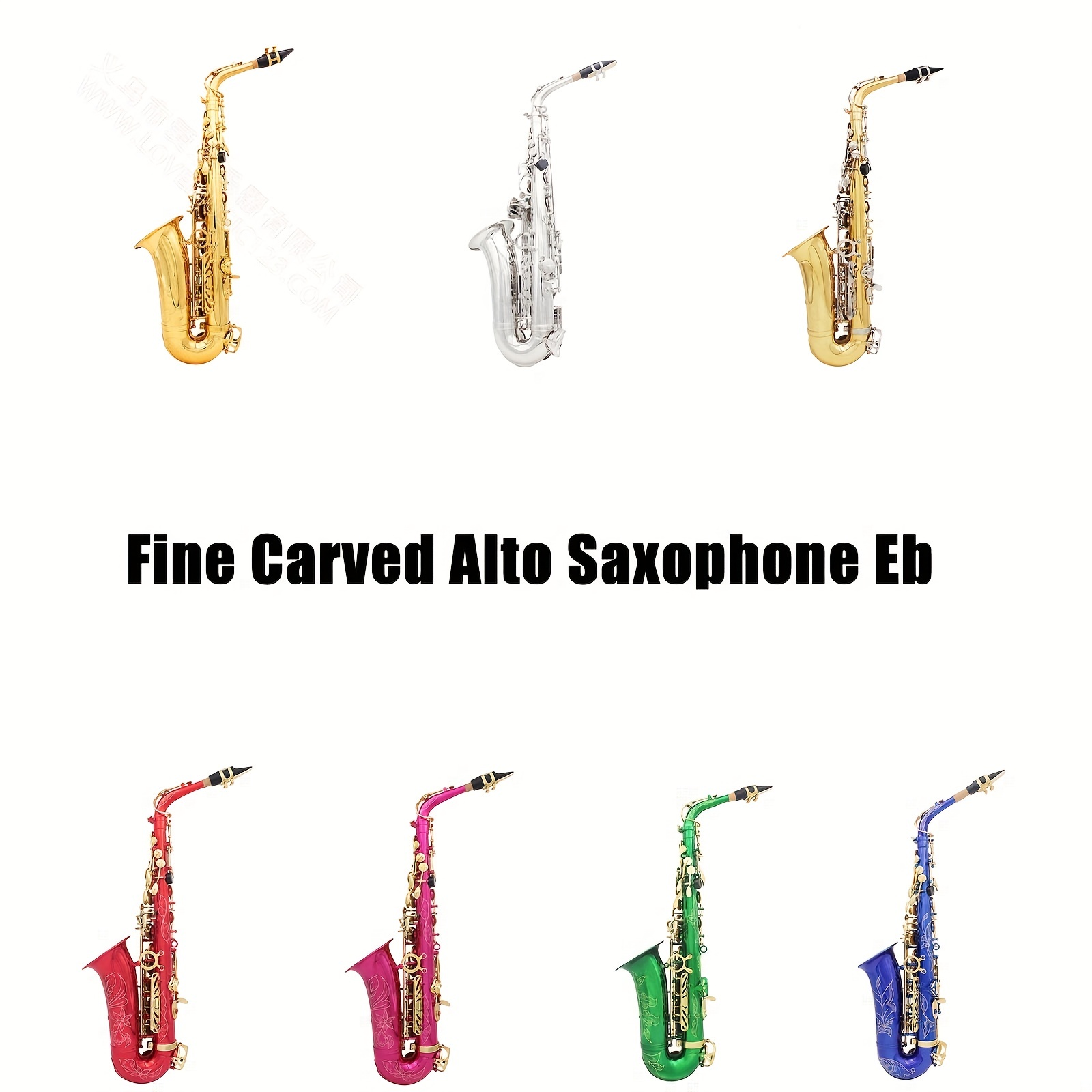 Saxophone Straight E Flat Blue Alto Saxophone Instrument