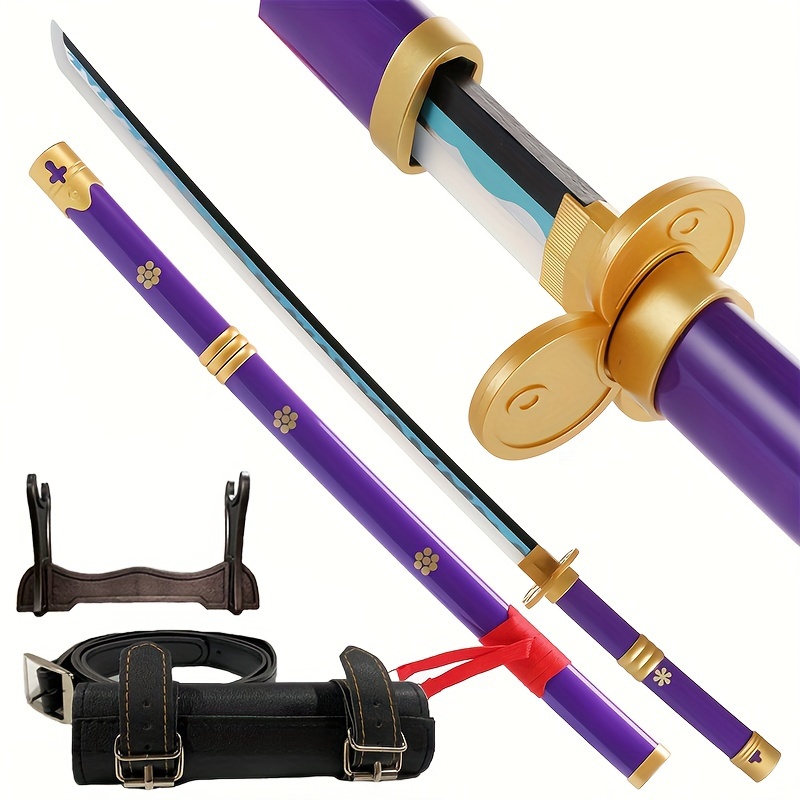 Delicado Y Encantador Modelo De Espada De Anime Katana, Juguete De Arma De  Espada Samurái De Madera Naranja Con Tema De Mariposa Dorada, Accesorio Par